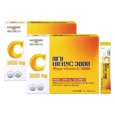 ILDONG 메가 비타민C 3000mg 고함량 순수 비타민C 100% (3개월분), 2박스, 270g