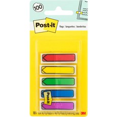 포스트잇 화살표 플래그 다양한 기본 색상 .47인치 와이드 100개이동형 디스펜서 디스펜서팩 1개684-ARR1, True
