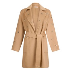 리우조 비주얼드 싱글 브레스티드 코트