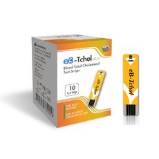 醫必 eB-Tchol 膽固醇測試儀套組 (附試紙x10 採血針x10), 1個, 專用試紙10片/盒 (附採血針x10)