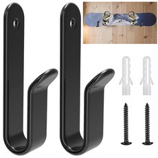 우이브코르 스노보드 벽걸이 클립 수평 스케이트보드 디스플레이 스탠드 실내 보관함 보관 및 전시실 차고, Uibkor 스노우보드 벽 마운트 클립, 수평 스케이트