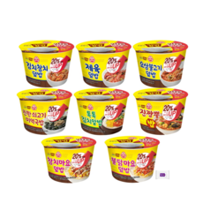 오뚜기컵밥 8종_김치참치+제육덮밥+오삼불고기+미역국밥+톡톡김치알밥+진짬뽕밥+참치마요+불닭마요+그레잇물티슈(10매), 1개