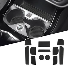 BMW 1 시리즈 F40 2019-2024 용 LFOTPP 자동차 도어 그루브 매트 미끄럼 방지 게이트 슬롯 팻 액세서리, 01 China Mainland, 01 검정색