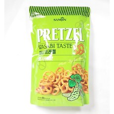 삼진 미니프레첼 와사비맛 대용량 프레즐 과자 스낵 간식 안주, 800g, 1개