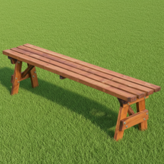 엉클트리 100% 통원목 야외 공원 벤치 (강력 볼트체결 구조), (단품)1800mm 평벤치 2회도색(월넛색)