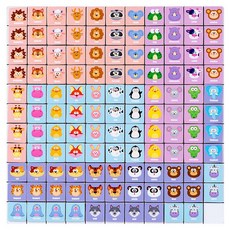 磁性消消樂動物連連看 兒童益智玩具 邏輯思維訓練 早教對對碰遊戲, 1個, 磁性款120顆升級版動物消消樂