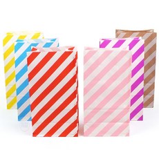 ALOHA-STORE 스트라이프 각대봉투 종이봉투, 보라