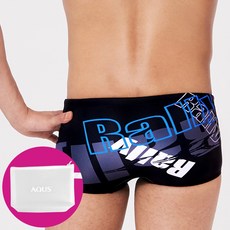 랠리 남성수영복 숏사각 탄탄이 로고플레이 QSMR220 +가방