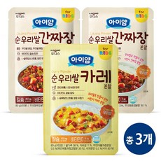 일동후디스 아이얌 순우리쌀 간짜장2봉 + 순우리쌀 카레 분말1봉, 3개, 80g