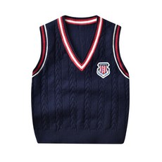 Rubikijeu 女童男童青少年SPORTS V領針織背心 B118