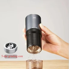 전기 커피 그라인더 새로운 업그레이드 미니 휴대용 커피 콩 그라인더 USB 충전 스테인레스 스틸 에스프레소 스 밀