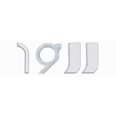 鍍鉻銀19吋輪框尺寸鋼圈字標車標貼標，提升愛車質感，簡易安裝, 鍍鉻銀, 19''貼標1入