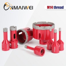 세라믹 타일 화강암 대리석 콘크리트용 1개 100MM 건식 습식 다이아몬드 코어 드릴 비트 세트 M14 스레드 오프너 홀쏘 커터, 8mm