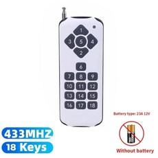 무선 원격 제어 버튼 학습 코드 라이트 게이트 차고 전기 도어 모터 송신기, 3. 18 Keys, 기본