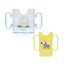 플렉사 우듀우듀홀더 + 미니팩 홀더 세트 케이스, 1개, 플렉사 우유두유홀더(민트라이언)+미니팩홀더(옐로우)