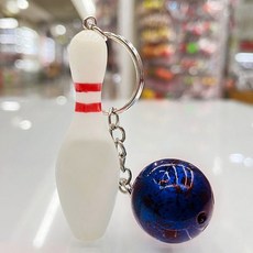 볼링핀볼 열쇠고리 단체 선물 동호회 선물용 키링+그래Shop, 그린