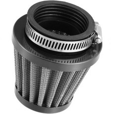 범용 45mm 공기 필터 클리너 원형 원추형 교체용 오토바이용 검은색 내구성 소재, 오토바이용 범용 45mm 원형 테이퍼형 에어 필터 클리