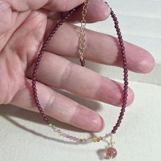 晶寶水晶 石榴石碧璽手鍊腳鍊，極細設計，水晶手鍊，增添女性魅力，展現多樣風格#Z83