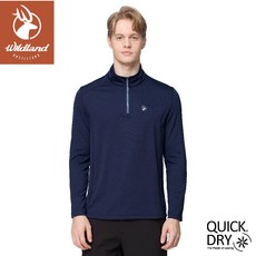 Wildland 荒野 男 石墨烯彈性拉鍊機能衣 0B22612 戶外運動機能上衣