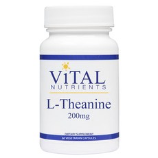 Vital Nutrients L-Tianine 200 毫克素食膠囊, 60入, 1個