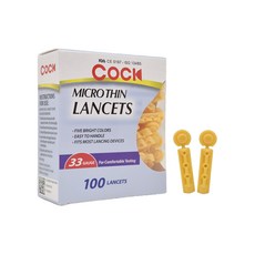 쿡 미세 란셋 33G 100입 채혈침, 1개, 100개입