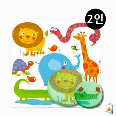 OS 냅킨아트 비누클레이 사자와 악어 2인 캐릭터비누 점토비누
