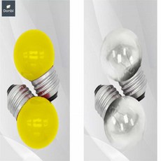 DIY 컬러 220V 꼬마전구 10W 소형 x 2 꼬마램프 조명램프 백열전구 백열등, 옐로우