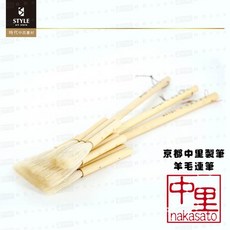 【時代中西畫材】日本京都中里製筆羊毛連筆毛筆 大/中/小、3管/5管/7管，水彩國畫適用, 1個, 中3管, 中3管