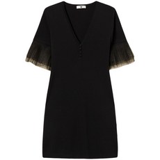 트윈셋 튤 트리밍 드레스