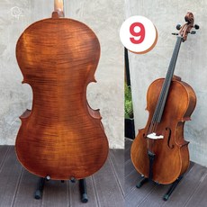【時空樂器坊】11號-頂級4/4虎紋霧面大提琴，入門好音色，送全配件，台灣現貨速發, 1個, 9號, 9號