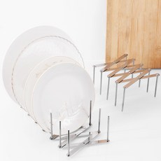 ZOZOFO 접시건조대 다용도 접시정리대 키친 수납 그릇수납선반 그릇건조대 그릇 건조대, 흰색, 2개