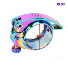 OUO 다채로운 안장 클램프 자전거 시트 포스트 28.6/31.8/34.9mm 튜브 레인보우 Mtb 조각, 6)QC99 40mm clamp