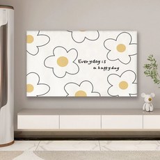 티비 가리개 65인치 천막 초간편설치 패브릭, 1개, 모닝 웜