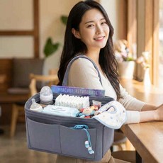 이너백 펠트 백인백 유모차 기저귀 가방 두꺼운 속가방 가방각잡기, 백인백-블랙(소형), 백인백-블랙(소형)