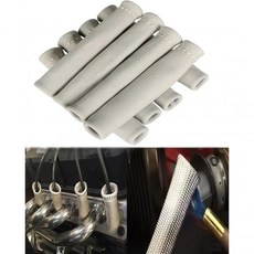 스파크 플러그 열 슬리브 보호 LS1 LS2 SBC BBC 350 454 자동차 트럭용 8 PCS 2500° 와이어 부츠 프로텍터 6인치 차폐 커버 교체 파란색, White