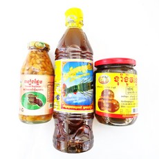 캄보디아식품 액젓피쉬소스 피클드레몬 소이빈 조합