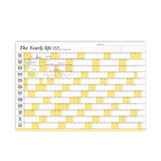 아이씨엘디자인 해빗트래커 포스터 캘린더 2026, 망고 옐로우, 1개