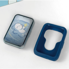 엔터콘 갤럭시핏3 케이스 실리콘 베젤링 커버 보호, 갤럭시핏3+미드나잇블루