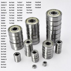 산업기기 부품 10/50pcs 소형 베어링 2mm 3mm 4mm 5mm 6mm 7mm 8mm 9mm 10mm 보어 3x7x3 5x10x4 5x11x4 8x22x7 10x15x4mm, 50개