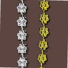 비드줄 체인 구슬 국화 소 금색 체인비즈 구슬줄, 본상품