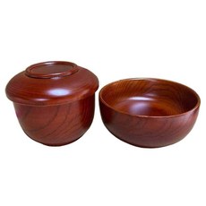 국산 물푸레나무 원목 둥근형 1인용 전통 주발 수작업 세트 pil*59685eb