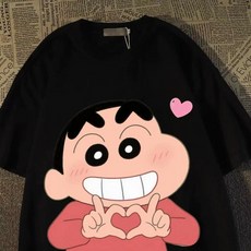 짱구 여름 빅 사이즈 루즈핏 반팔 티