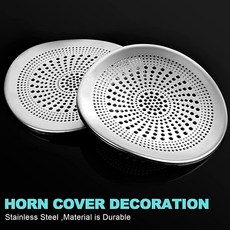 ONKENTET 테슬라 모델 3 액세서리 2023 2022 2021 2020 2019 도어 혼 커버 프로텍터 내부 업그레이드 오디오 오거나이저 교체 트럼펫 트림 (실버), ONKENTET 테슬라 모델 3 액세서리 2023 20