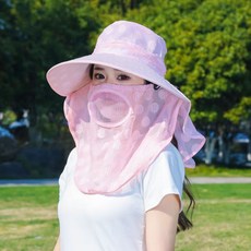 遮陽帽女防曬遮臉太陽帽面罩透氣輕便夏季下地農村幹農活採茶帽
