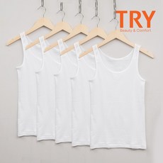 트라이 순면 여성 런닝 기본나시 메리야스 5매세트