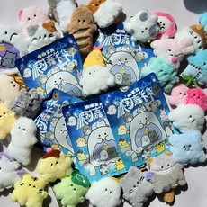 [랜덤] 유령 친구들 마그넷 키링 인테리어소품 냉장고자석 복실 귀여운 동물인형 미니 인형키링