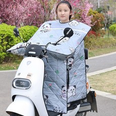 바람막이 무릎 스쿠터 오토바이 햇빛 차양막 담요 치마 보온 캐노피 화이트 스커트, 회색 바탕에 귀여운 곰돌이