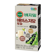 정식품 베지밀에이스 저당 두유 검은콩, 190ml, 1개