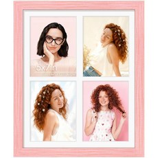 DUENPY 31.9x33.1cm12.2x13.1인치 폴라로이드 콜라주 프레임 폴라로이드 5.1x7.6cm2x3인치 미니 즉석 프린트 사진 12개의 구멍이 있는 미니 액자, 12x16（5x7 opening）, 핑크