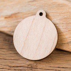 나무 펜던트 4종 우드버닝용 미술공예용 원형 키링 재료 DIY 원목라벨, 1개, 원형 2